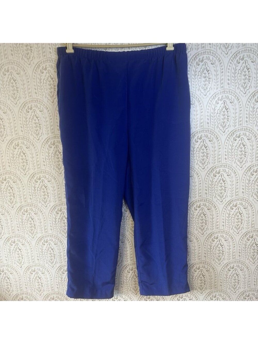 DRAPERS & DAMONS Women's Size XLP‎ Blue Elastic Waistband Pants Slacks Pockets